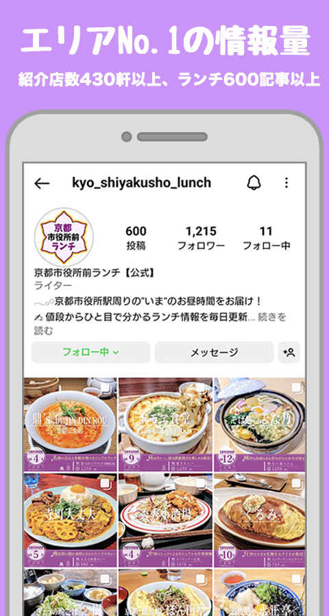 Instagram 京都市役所前ランチ